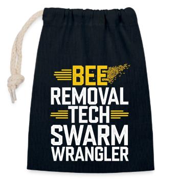 Bee Removal Specialist Live Swarm Rescue - Closable cotton gift bag (14x20cm) - navy - Front