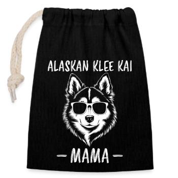 Alaskan Klee Kai Spruch Alaskan Klee Kai Geschenk - Verschließbarer Geschenkbeutel aus Baumwolle (14x20cm) - Schwarz - Vorne