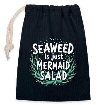 Sirène Artiste sous-marin Sirène - Sac cadeau en coton avec cordon (14 x 20 cm) - bleu marine - Devant