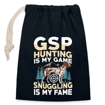 Hunting - Closable cotton gift bag (14x20cm) - navy - Front