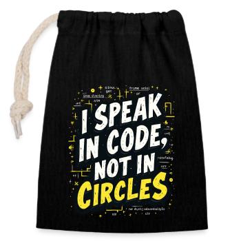 Data Analyst Big Data Specialist Business - Closable cotton gift bag (14x20cm) - black - Front