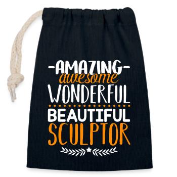 Sculptor Amazing Sculptor - Closable cotton gift bag (14x20cm) - navy - Front