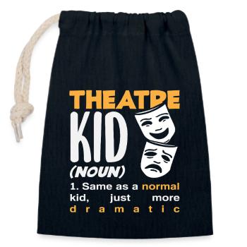 Musical Lover Theatre Child - Closable cotton gift bag (14x20cm) - navy - Front