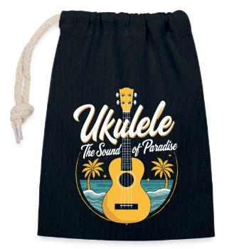Ukulele -spieler Hawaiianischer Musik Tropical - Verschließbarer Geschenkbeutel aus Baumwolle (14x20cm) - Navy - Vorne
