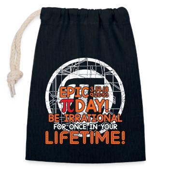 Pi Day Epic Pi Day - Closable cotton gift bag (14x20cm) - navy - Front
