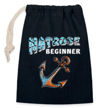 SCHIFFANKER MATROSE BEGINNER - Verschließbarer Geschenkbeutel aus Baumwolle (14x20cm) - Navy - Vorne