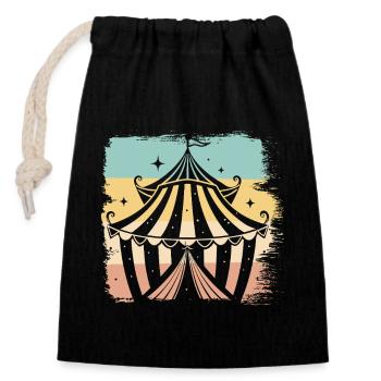 Circus - Closable cotton gift bag (14x20cm) - black - Front