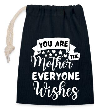 Beste Mama Spruch Mutter Sprüche - Verschließbarer Geschenkbeutel aus Baumwolle (14x20cm) - Navy - Vorne