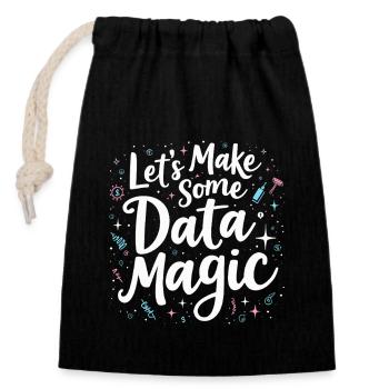 Data Analyst Big Data Specialist Business - Closable cotton gift bag (14x20cm) - black - Front