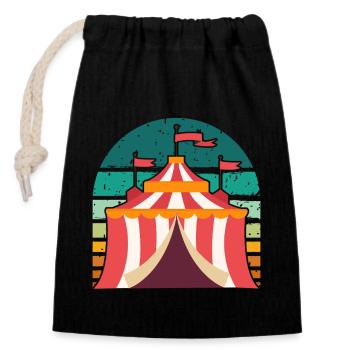 Circus - Closable cotton gift bag (14x20cm) - black - Front