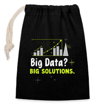 Data Analyst Big Data Specialist Business - Closable cotton gift bag (14x20cm) - black - Front