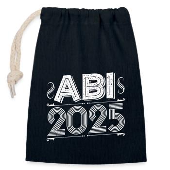 ABI 2025 Abitur Abschluss Lustiges Abiturienten - Verschließbarer Geschenkbeutel aus Baumwolle (14x20cm) - Navy - Vorne