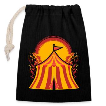 Circus - Closable cotton gift bag (14x20cm) - black - Front