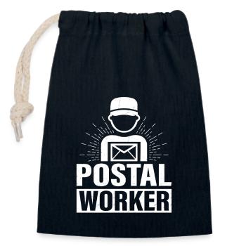 Postal Worker Mail Carrier Mailman - Verschließbarer Geschenkbeutel aus Baumwolle (14x20cm) - Navy - Vorne