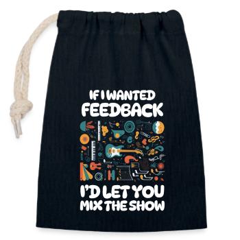 Wenn ich Feedback Sound Engineer wollte - Verschließbarer Geschenkbeutel aus Baumwolle (14x20cm) - Navy - Vorne