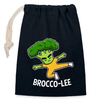 Karate Brokkoli Kampfsport Kampfkunst Kämpfer - Verschließbarer Geschenkbeutel aus Baumwolle (14x20cm) - Navy - Vorne