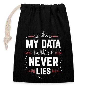Data Analyst Big Data Specialist Business - Closable cotton gift bag (14x20cm) - black - Front