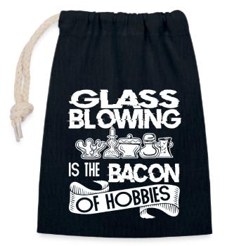 Glassblowing Glassblowing Is Bacon Of Hobbies - Closable cotton gift bag (14x20cm) - navy - Front