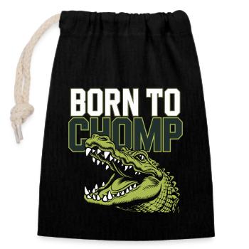 Alligator Krokodil Reptil Enthusiast Sumpf - Verschließbarer Geschenkbeutel aus Baumwolle (14x20cm) - Schwarz - Vorne