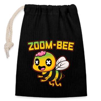 Zoom Abeille Apiculteur Abeilles Zombie Halloween - Sac cadeau en coton avec cordon (14 x 20 cm) - noir - Devant