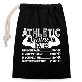 Athletic Trainer Athletic Trainer Rates - Closable cotton gift bag (14x20cm) - black - Front