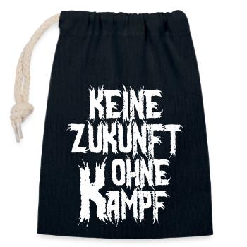 No Future Without Struggle - Motivation & Protest - Closable cotton gift bag (14x20cm) - navy - Front
