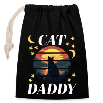 Plan de travail cat1 - Sac cadeau en coton avec cordon (14 x 20 cm) - noir - Devant