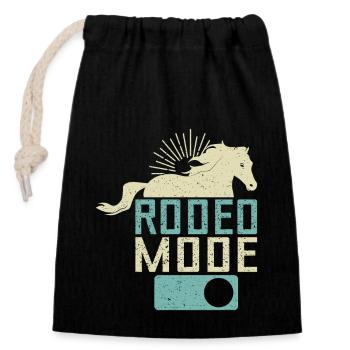 Western Rider Rodeo Mode Cowgirls Rodeo - Verschließbarer Geschenkbeutel aus Baumwolle (14x20cm) - Schwarz - Vorne