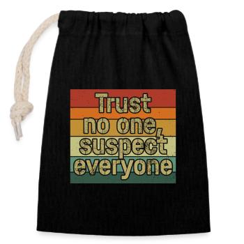 Murder Mystery Dinner Fun Night - Closable cotton gift bag (14x20cm) - black - Front