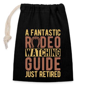 Western Rider Watching Guide Just Retired Cowgirls - Closable cotton gift bag (14x20cm) - black - Front