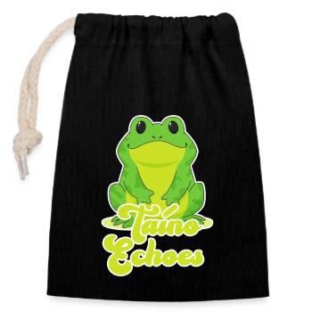 Taíno fait écho à la fierté de l’ascendance caribéenne - Sac cadeau en coton avec cordon (14 x 20 cm) - noir - Devant