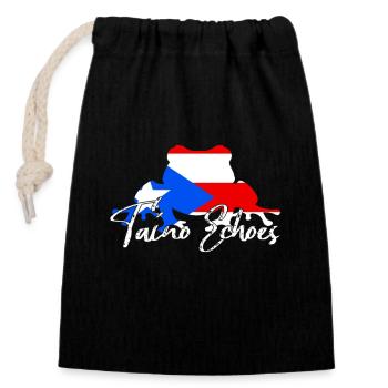 Taíno fait écho à la fierté de l’ascendance caribéenne - Sac cadeau en coton avec cordon (14 x 20 cm) - noir - Devant