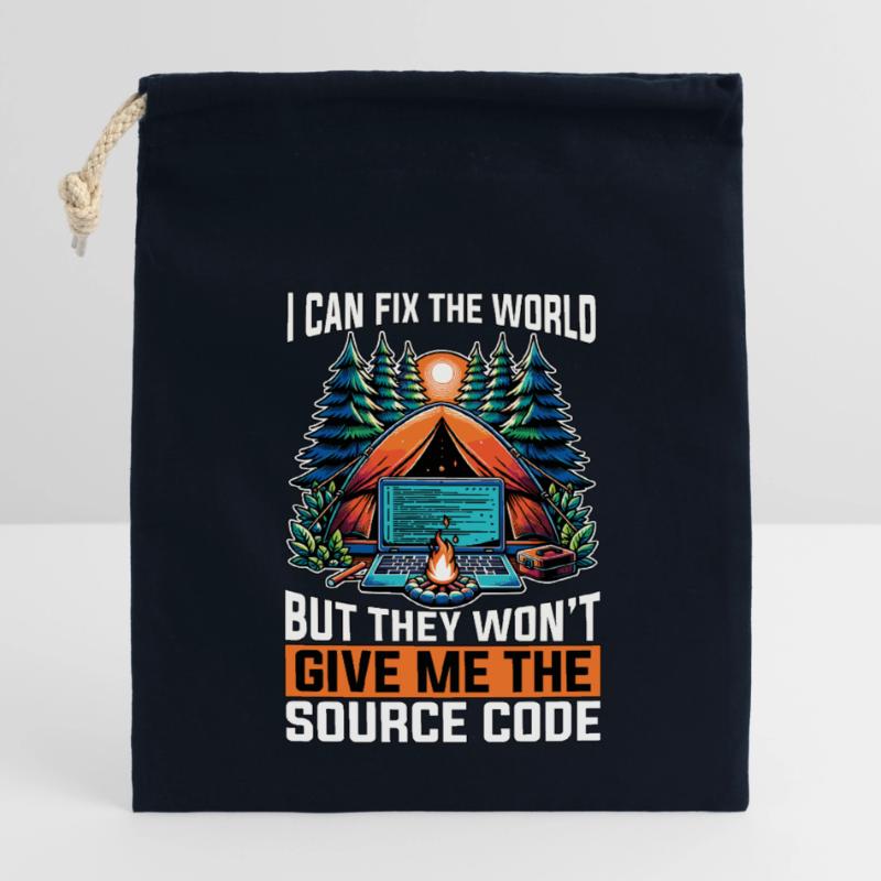 Coder I Can Fix The World Web Developer Coders Verschließbarer Geschenkbeutel aus Baumwolle (14x20cm)