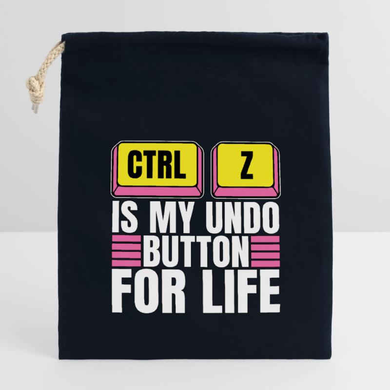 Coder Ctrl + Z Is My Undo Button Web Developer Verschließbarer Geschenkbeutel aus Baumwolle (14x20cm)