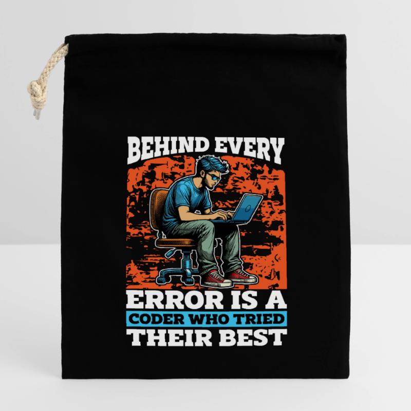 Coder Behind Every Error Is A Coder Web Developer Verschließbarer Geschenkbeutel aus Baumwolle (14x20cm)