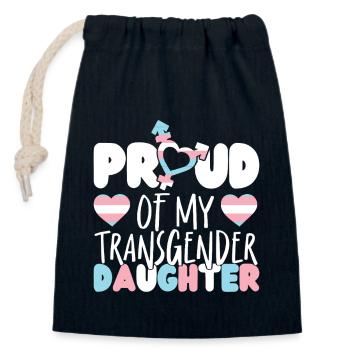 Transgender Trans LGBT Pride - Closable cotton gift bag (14x20cm) - navy - Front