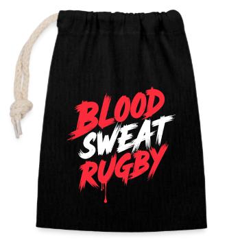 Women Rugby Player Female Fan Fan With - Closable cotton gift bag (14x20cm) - black - Front