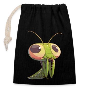 Mantes religieuses Mantes religieuses - Sac cadeau en coton avec cordon (14 x 20 cm) - noir - Devant