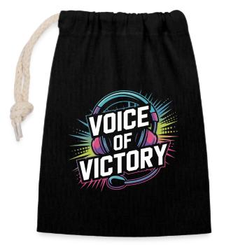 Girl In Esports Shoutcaster Gaming review - Closable cotton gift bag (14x20cm) - black - Front