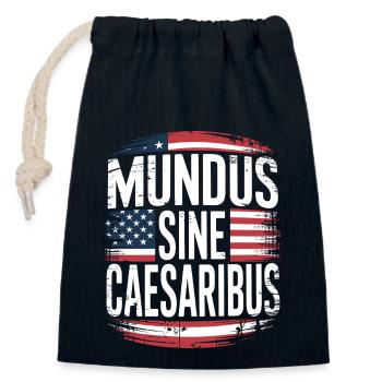 Mundus sine Caesaribus Amerika - Verschließbarer Geschenkbeutel aus Baumwolle (14x20cm) - Navy - Vorne