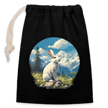 Bunny Bunny - Closable cotton gift bag (14x20cm) - black - Front