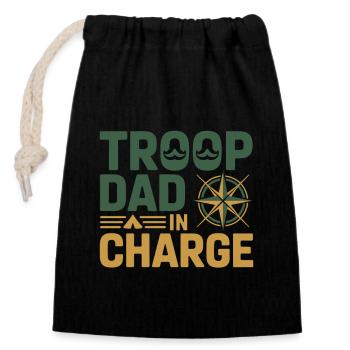 Dad Girl Scout Leader Proud Troop Support Scout - Verschließbarer Geschenkbeutel aus Baumwolle (14x20cm) - Schwarz - Vorne