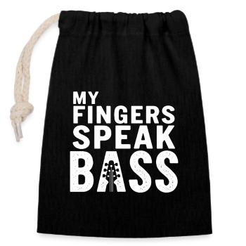 Bass Gitarrist Musiker Gear Funk Rock Jazz - Verschließbarer Geschenkbeutel aus Baumwolle (14x20cm) - Schwarz - Vorne