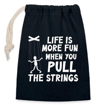 Puppetry Puppeteer Puppet Puppets - Closable cotton gift bag (14x20cm) - navy - Front