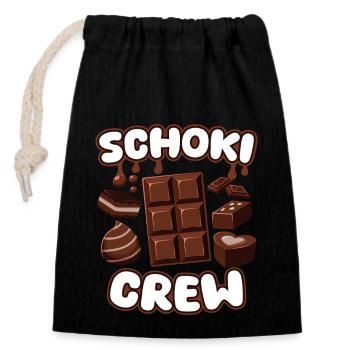 Candy Chocolate Chocolate Chocolate Crew - Closable cotton gift bag (14x20cm) - black - Front