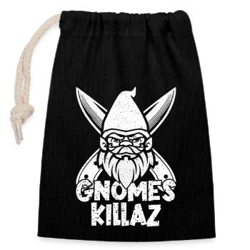 Gnome Costume Hommes Gnomes Killaz - Sac cadeau en coton avec cordon (14 x 20 cm) - noir - Devant