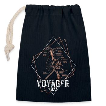 Voyager Space Probe 1977 - Closable cotton gift bag (14x20cm) - navy - Front