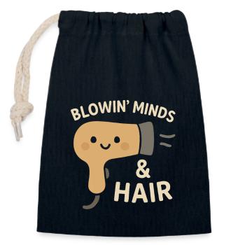 Frisör Spruch Blowin' Minds Haar Friseur Geschenk - Verschließbarer Geschenkbeutel aus Baumwolle (14x20cm) - Navy - Vorne