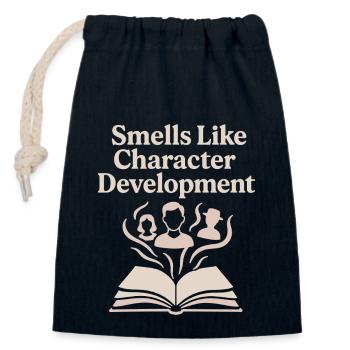 Livre Sniffer Reader -Fragrance Pride Old Pages Arôme - Sac cadeau en coton avec cordon (14 x 20 cm) - bleu marine - Devant