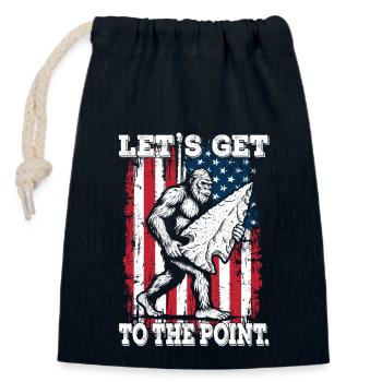 Lustiges Bigfoot Pfeilspitzen US Flagge - Verschließbarer Geschenkbeutel aus Baumwolle (14x20cm) - Navy - Vorne